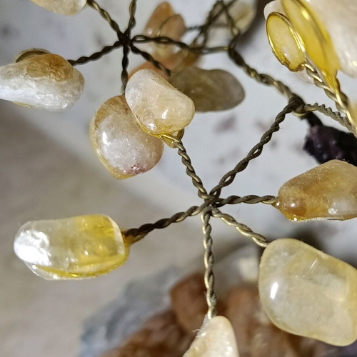 Tree with amethyst beautiful decorative element