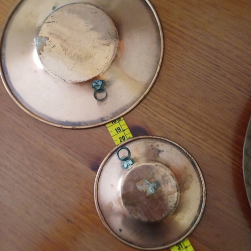 Handmade Oriental Wall Plates like new, copper or brass