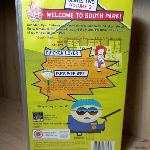 South Park VHS tapes like new, set of 3 without subtitles