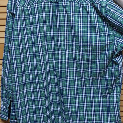 Greystone Originals men's plaid shirt XXL used, green blue white