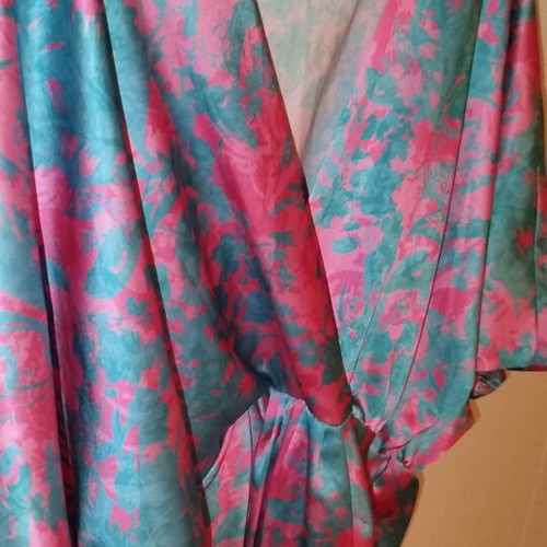 Midi dress fuchsia green