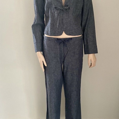 Twin set summer linen cotton, grey, new