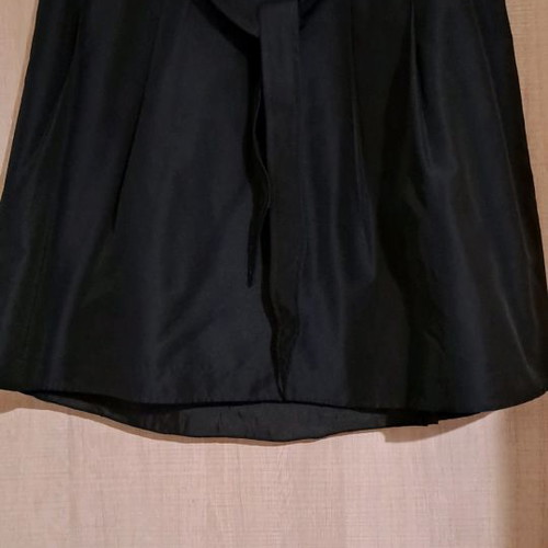 Satin skirt like new, dark blue, evaze style with belt and zipper