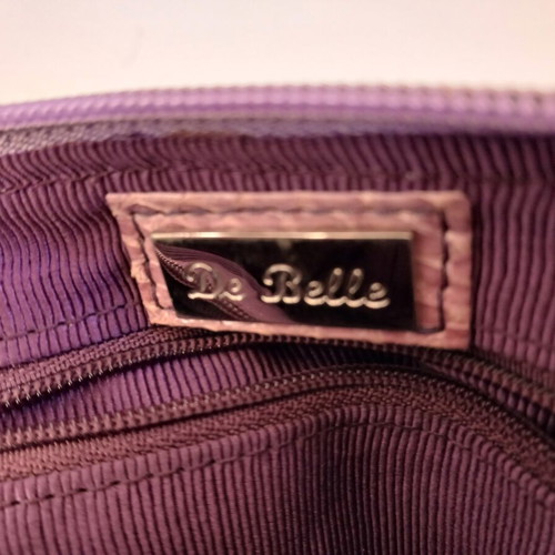 De Belle women's handbag with purple snake leather