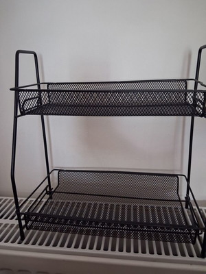Tabletop organizer stand, 2-tier wire surface