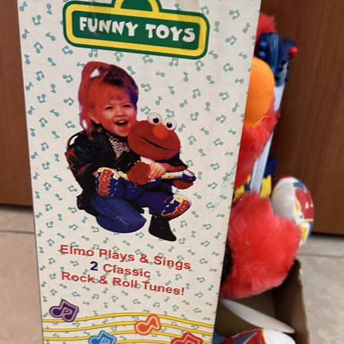 Funny Toys Elmo Rock & Roll Star plush toy, vintage, new