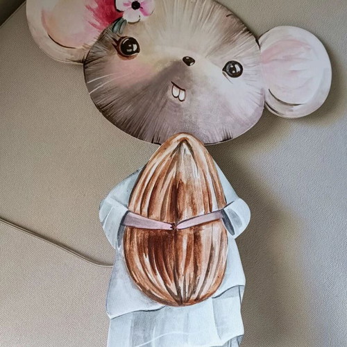 Handmade wooden wall light for kids room new
