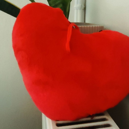 Plush heart with color-changing sequins like new