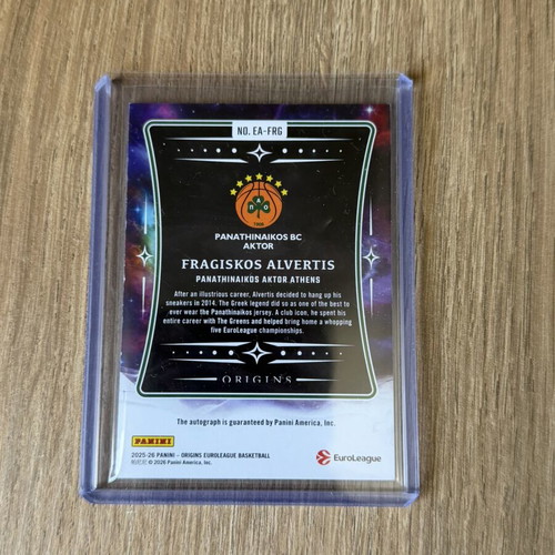 Fragiskos Alvertis Origins 2/5 Auto Panathinaikos card