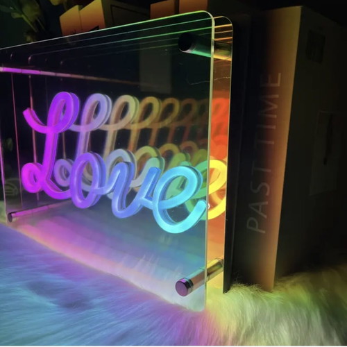 LED Lamp Infinity Mirror Love new decorative 3D effect