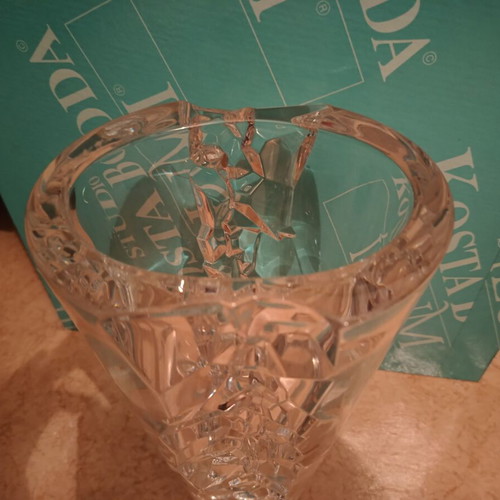 Costa Boda Crystal Vase like new, heavy crystal