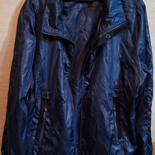 Windbreaker jacket blue metallic size XXL like new