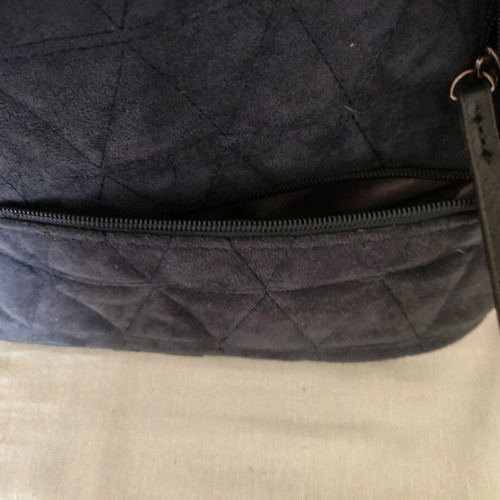 Blue faux suede backpack like new