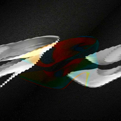 Γόβες κίτρινες μυτερές με ψηλό τακούνι Νο 41