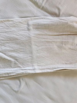 White pants size 44, like new, linen/cotton