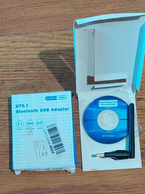 USB Bluetooth 5.1 Adapter new with driver installation disk