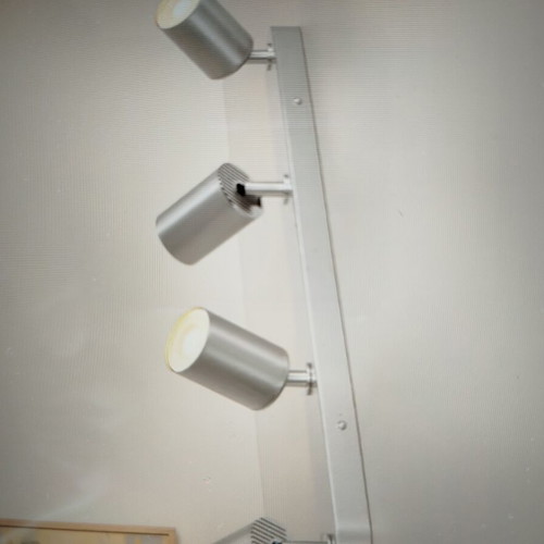 GU 10 ceiling spot lamp with 4 adjustable lights, polished silver