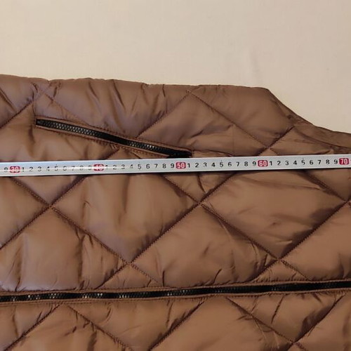 Quilted sleeveless jacket new cappuccino brown size M