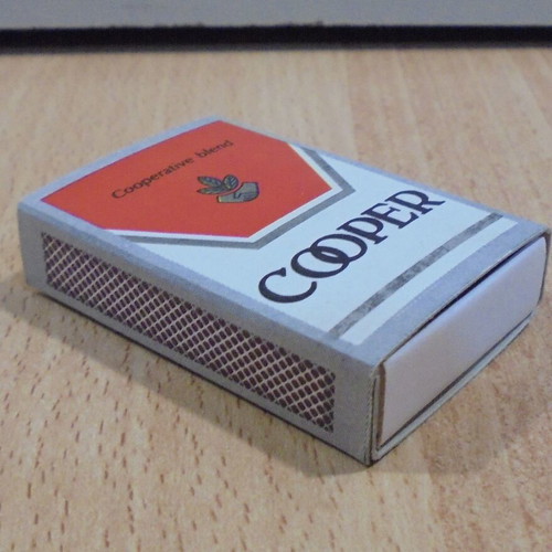 Cooper cigarettes old matchbox unused