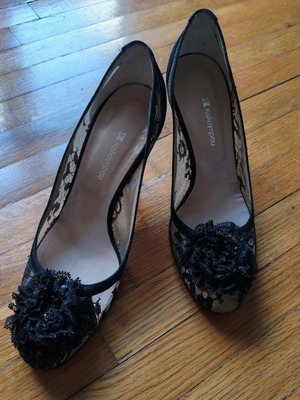 Kalogirou pumps used with lace and transparency size 37