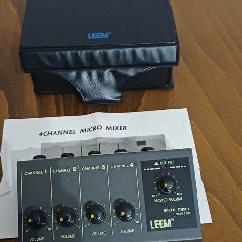 Leem Micro Mixer WAM 290 musical instrument mixer like new with cables and microphone