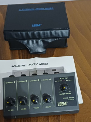 Leem Micro Mixer WAM 290 musical instrument mixer like new with cables and microphone