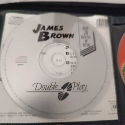 Set of 4 CDs and DVD used, James Brown, Garfield, Christmas songs