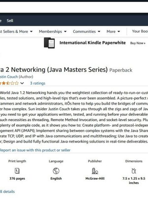 Java 2 Networking Programming like new with CD and program code