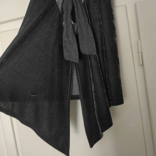 Velvet evening top with sequins, like new, gray and silver, size M