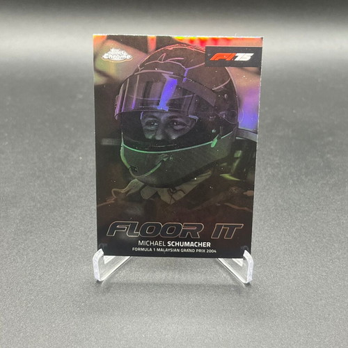 Michael Schumacher Topps Chrome F1 2004 Malaysian Grand Prix Floor It card new