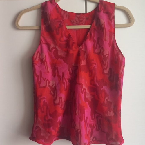 Double Fache women's blouse, organza, handmade, size S