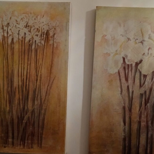 Diptych canvases used, set of 2, 50x30 cm
