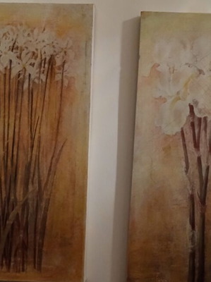 Diptych canvases used, set of 2, 50x30 cm