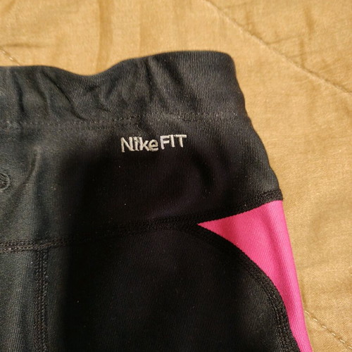 Nike dry fit leggings used, size S, black and pink
