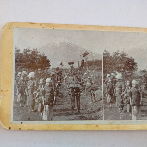 Stereoscopic photo used, The Mountain of Fuji, early 20th century
