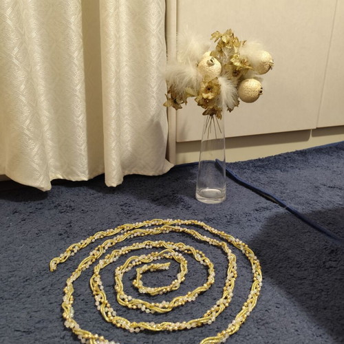 Garland with decorative flowers like new