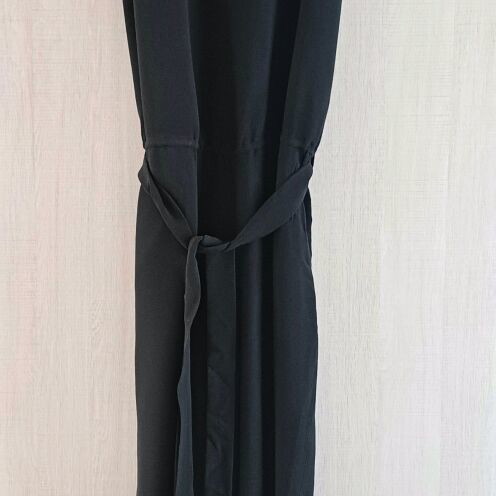 Sleeveless jumpsuit crepe black used, size M