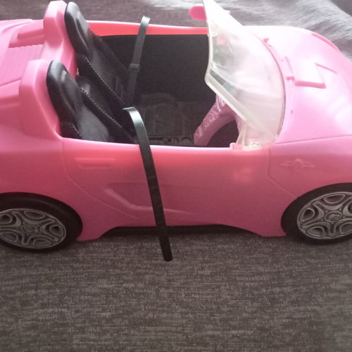 Barbie Glam Convertible car, Mattel, pink