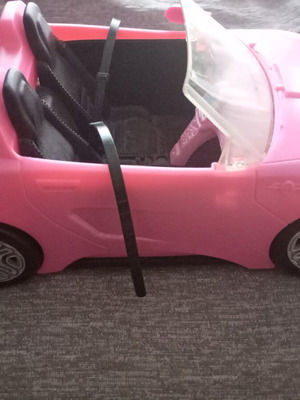 Barbie Glam Convertible car, Mattel, pink