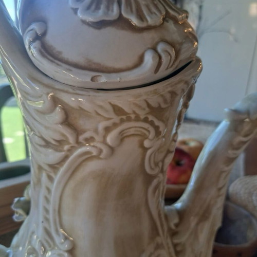 Capodimonte large coffee pot used, 5 liters