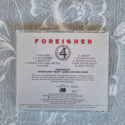 Foreigner Four CD like new, classic rock album