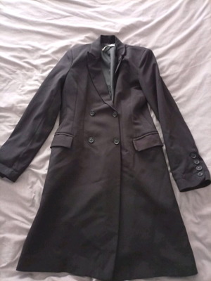 Ashilda Long Black Women's Jacket S Like New