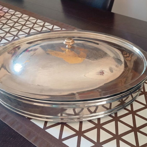 Vintage Oval Serving Dish used with Handles and Lid
