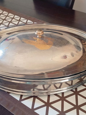 Vintage Oval Serving Dish used with Handles and Lid