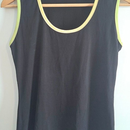 Viva Activewear tank top, medium/large, black and yellow