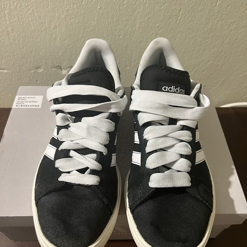 Adidas Grand Court sneakers size 44, black with white stripes