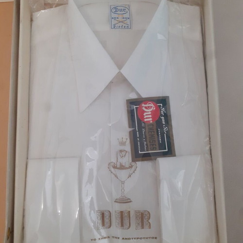 Vintage men's shirt box DUR 1970s like new