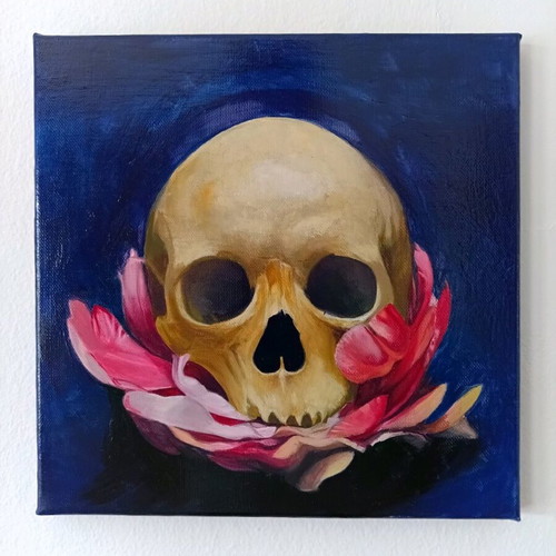 Oil painting on linen canvas 30x30 new