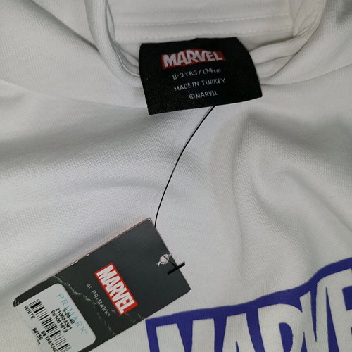 Marvel sweatshirt new, for 8-9 years old, white