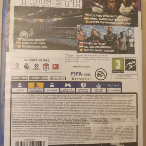 Fifa 21 PS4 game like new, plays on PS5